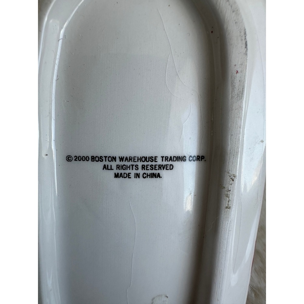 Boston Warehouse Spoon Rest Merlot Wine Bottle Ceramic Burgundy French Country - Picture 6 of 6